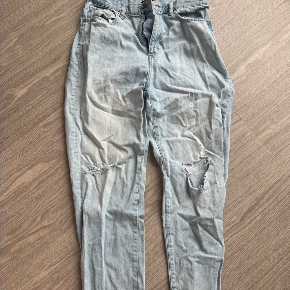 Uniqlo Light Blue Distressed Jeans